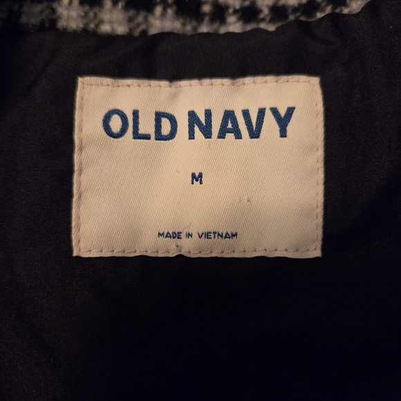 Old Navy Blue & White Houndstooth Coat NWT - Picture 10 of 13